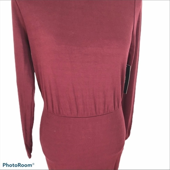 Lulus Red White Open Tie Back Dress NWT Small - Picture 3 of 8